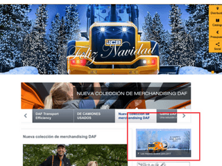 Ejemplo Navidad en página web Navidad y estrategia digital